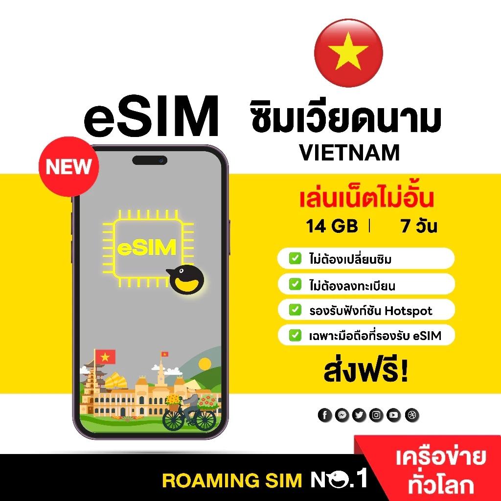 eSIM เวียดนาม 7 วัน